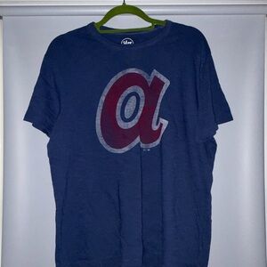 47 Navy Graphic Tee with Red Accent